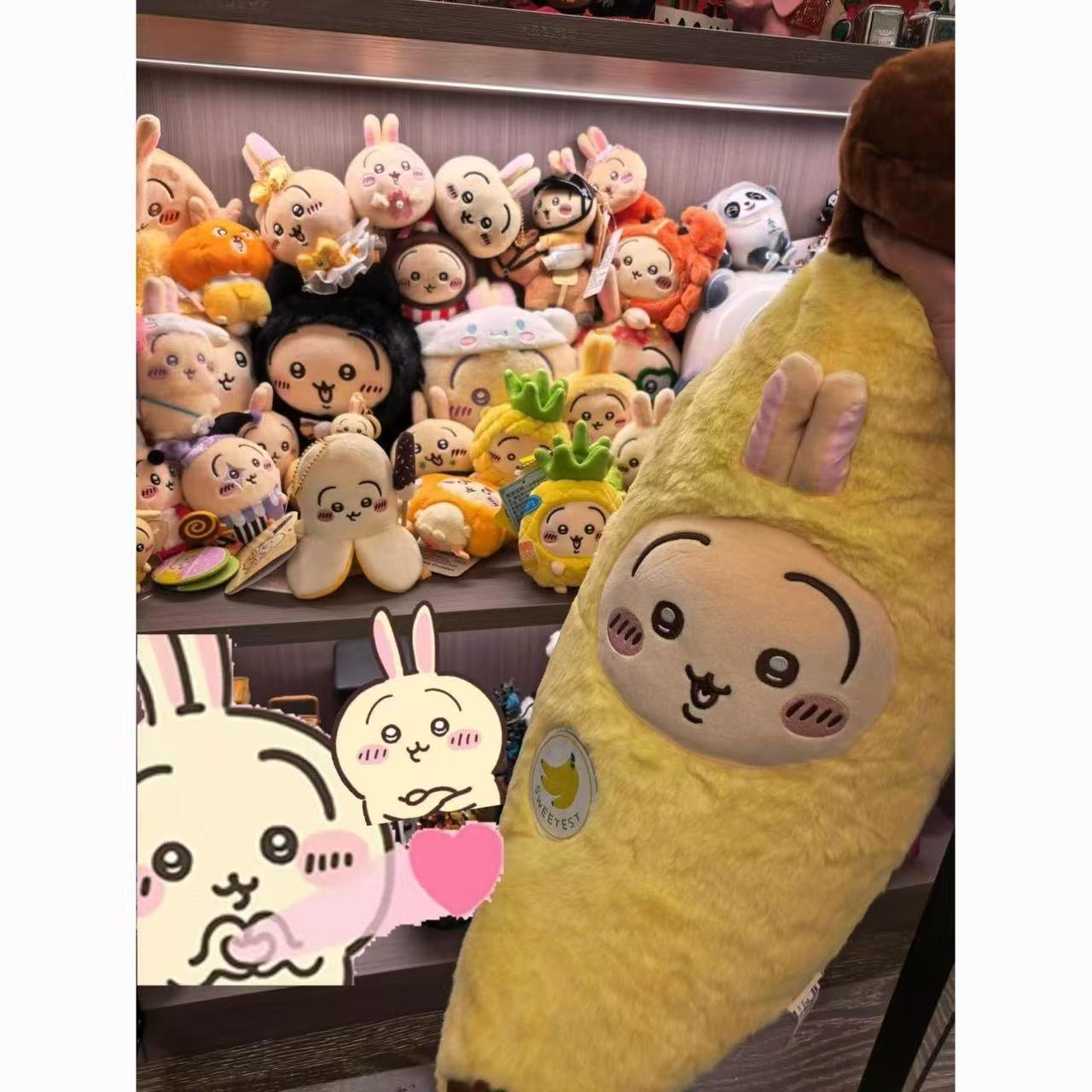 人気の「ちいかわ」フルーツバナナ柄のクッション、うさぎのぬい - Cosplay Fire Prop のレビューと価格