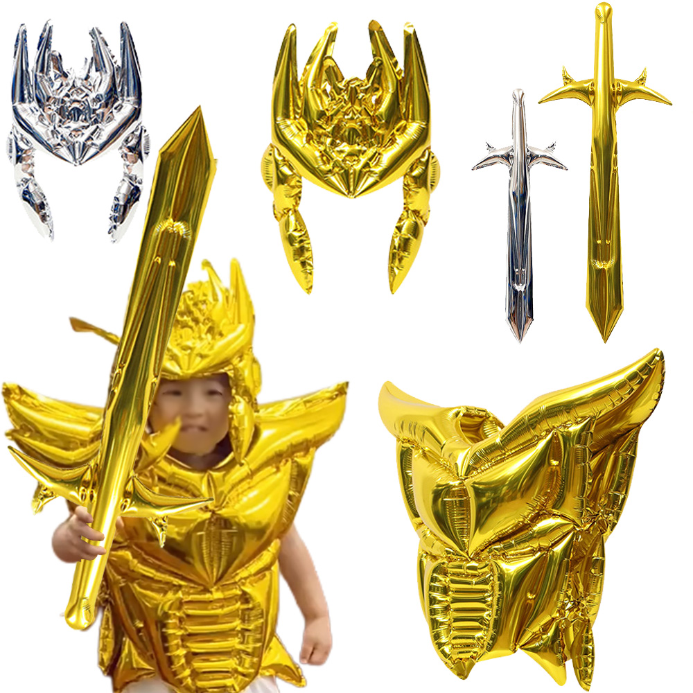 子供のための風船の剣のヘルメットと鎧、騎士の服、子供のコスプ - Cosplay Prop Dagger のレビューと価格
