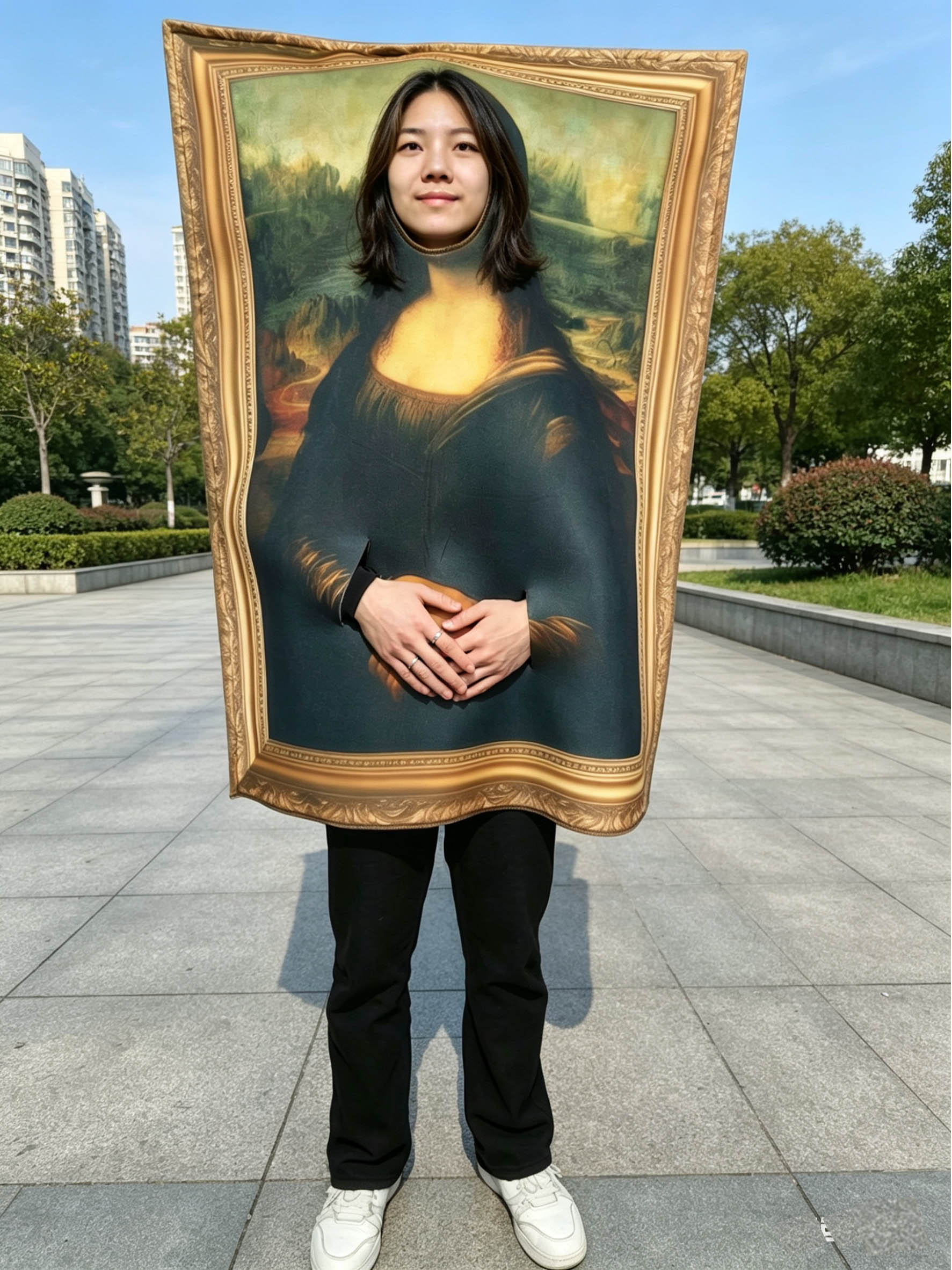 ハロウィン モナリザ スマイル コスプレ 装飾画 パフォーマ - Cosplay Prop Paint のレビューと価格