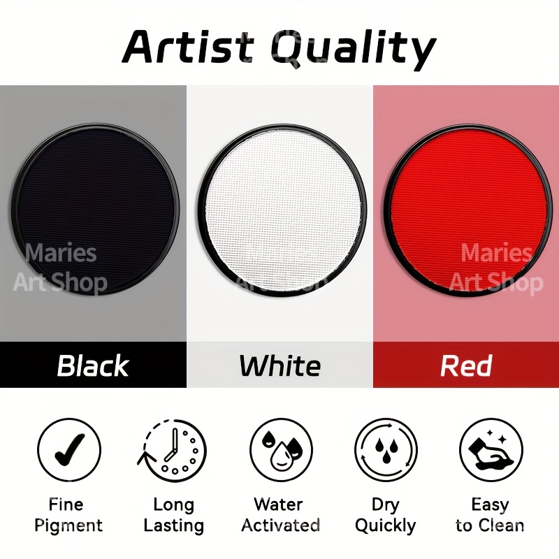 5個 ブラック&クラウンホワイト 30g ペイントセット ブ - Cosplay Prop Paint のレビューと価格