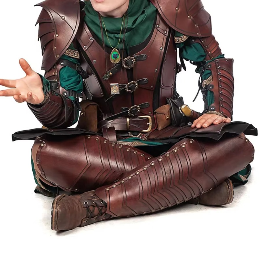 中世風のエルフ騎士用、革製の脚当て、鎧、ガーター、ローマの剣 - Cosplay Prop のレビューと価格