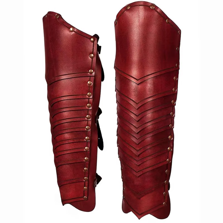 中世風のエルフ騎士用、革製の脚当て、鎧、ガーター、ローマの剣 - Cosplay Prop のレビューと価格