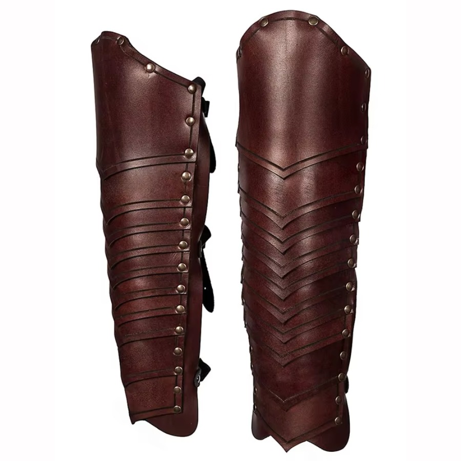 中世風のエルフ騎士用、革製の脚当て、鎧、ガーター、ローマの剣 - Cosplay Prop のレビューと価格